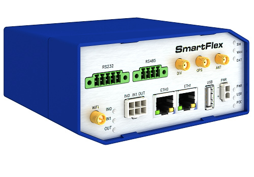 Cellular router, SmartFlex, NAM, 2× ETH, 1× RS232, 1× RS485, WiFi, PoE PSE, Plastic, No ACC